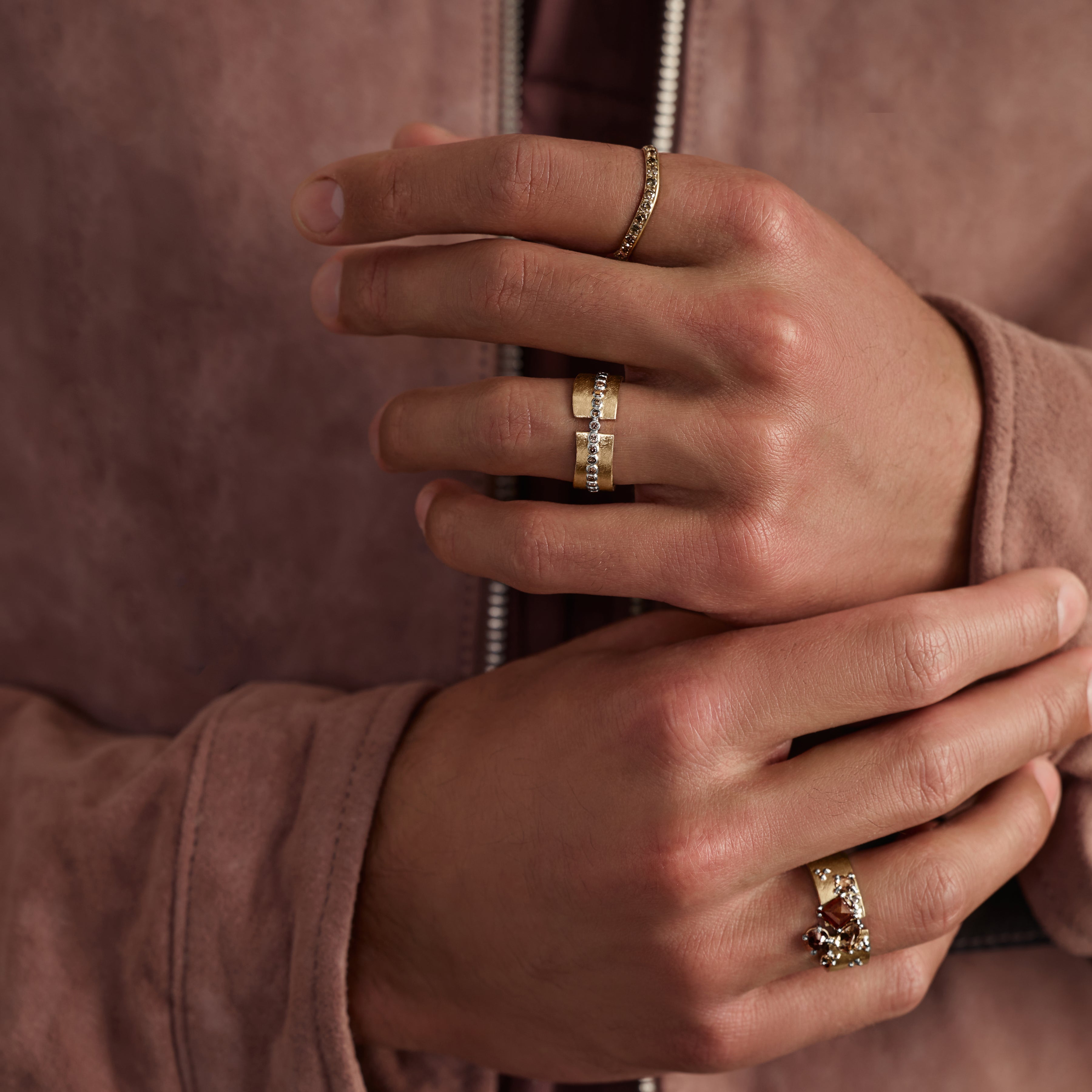 SUNSTROKE: Curved Diamond Eternity Band