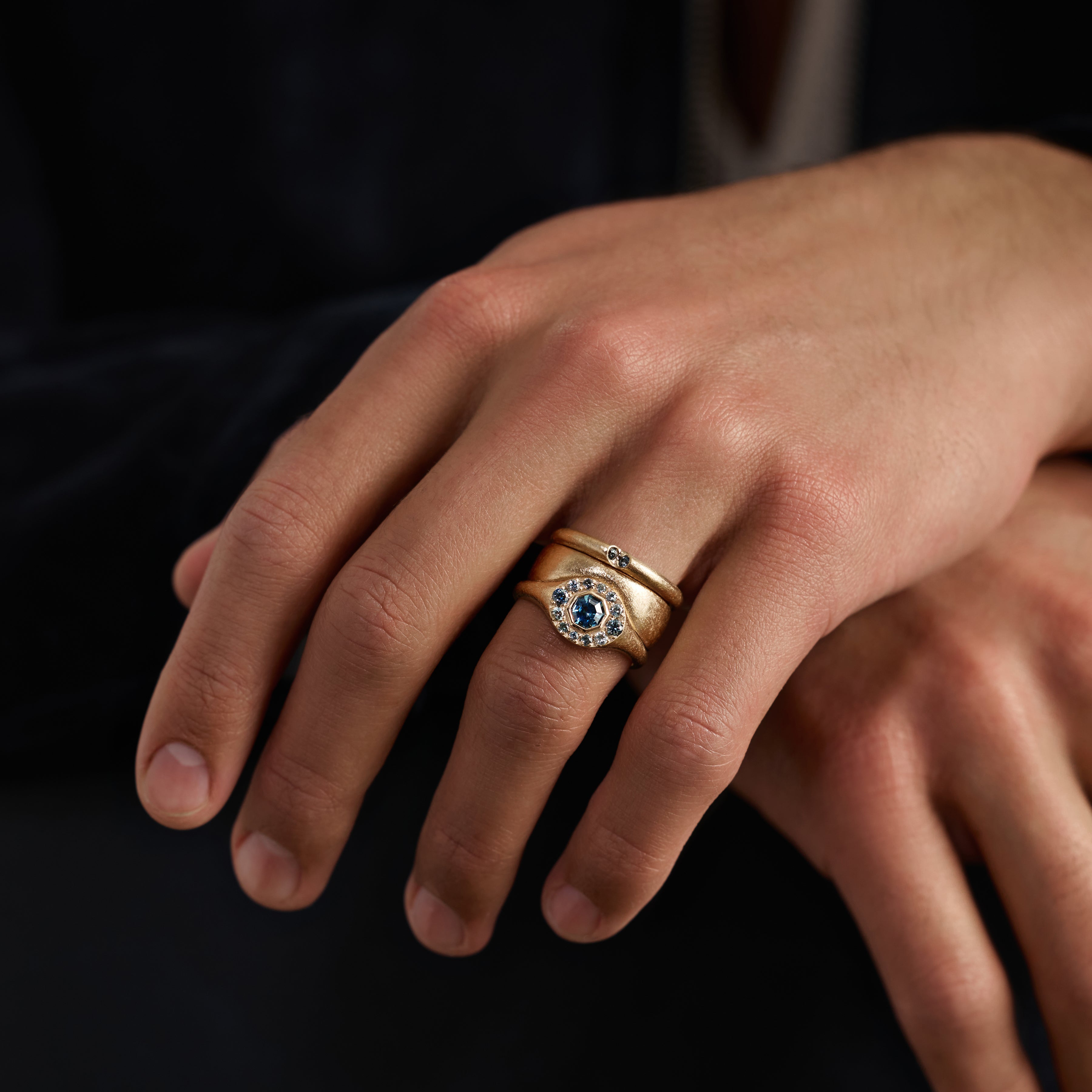 WHIRLPOOL: Sapphire Signet Ring