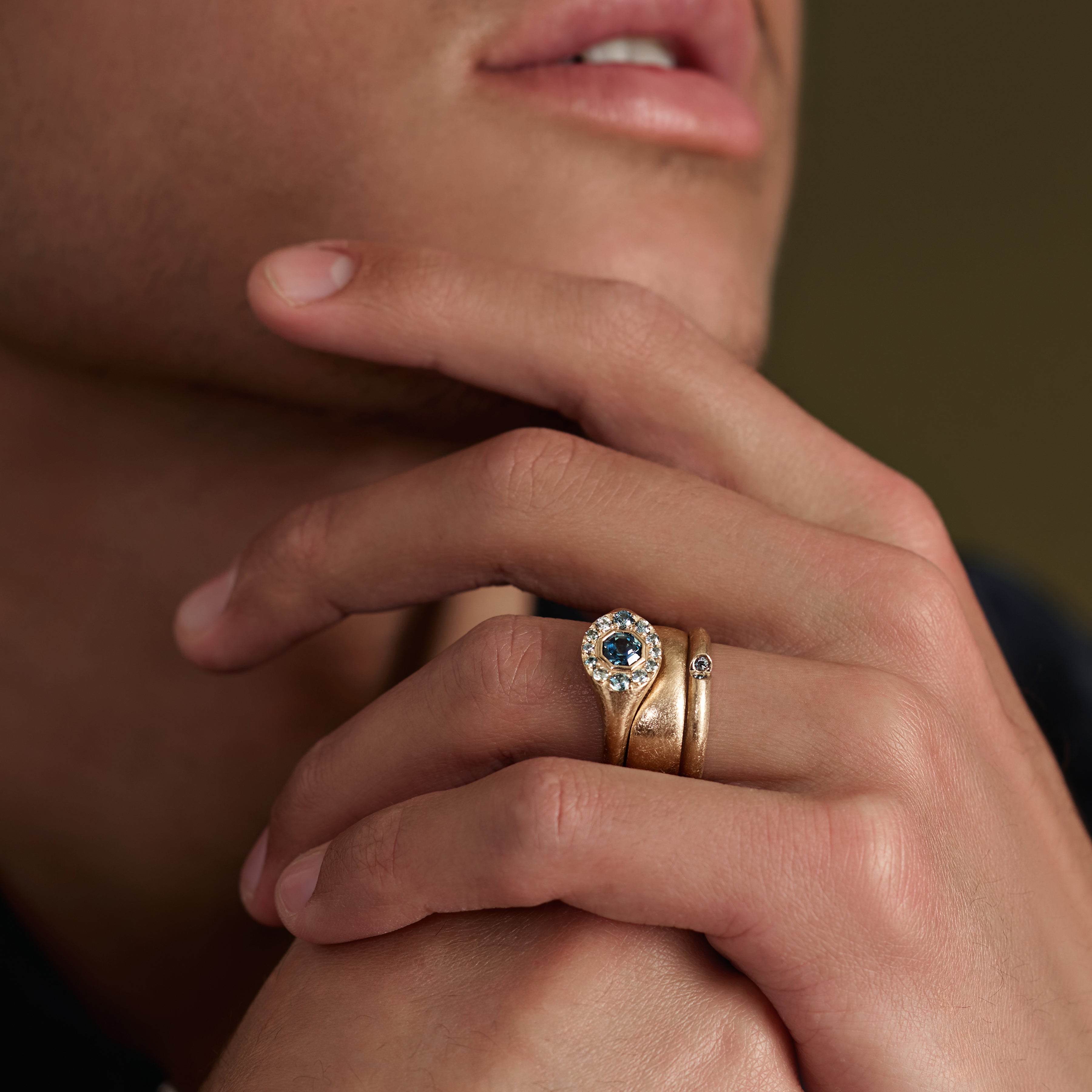 WHIRLPOOL: Sapphire Signet Ring