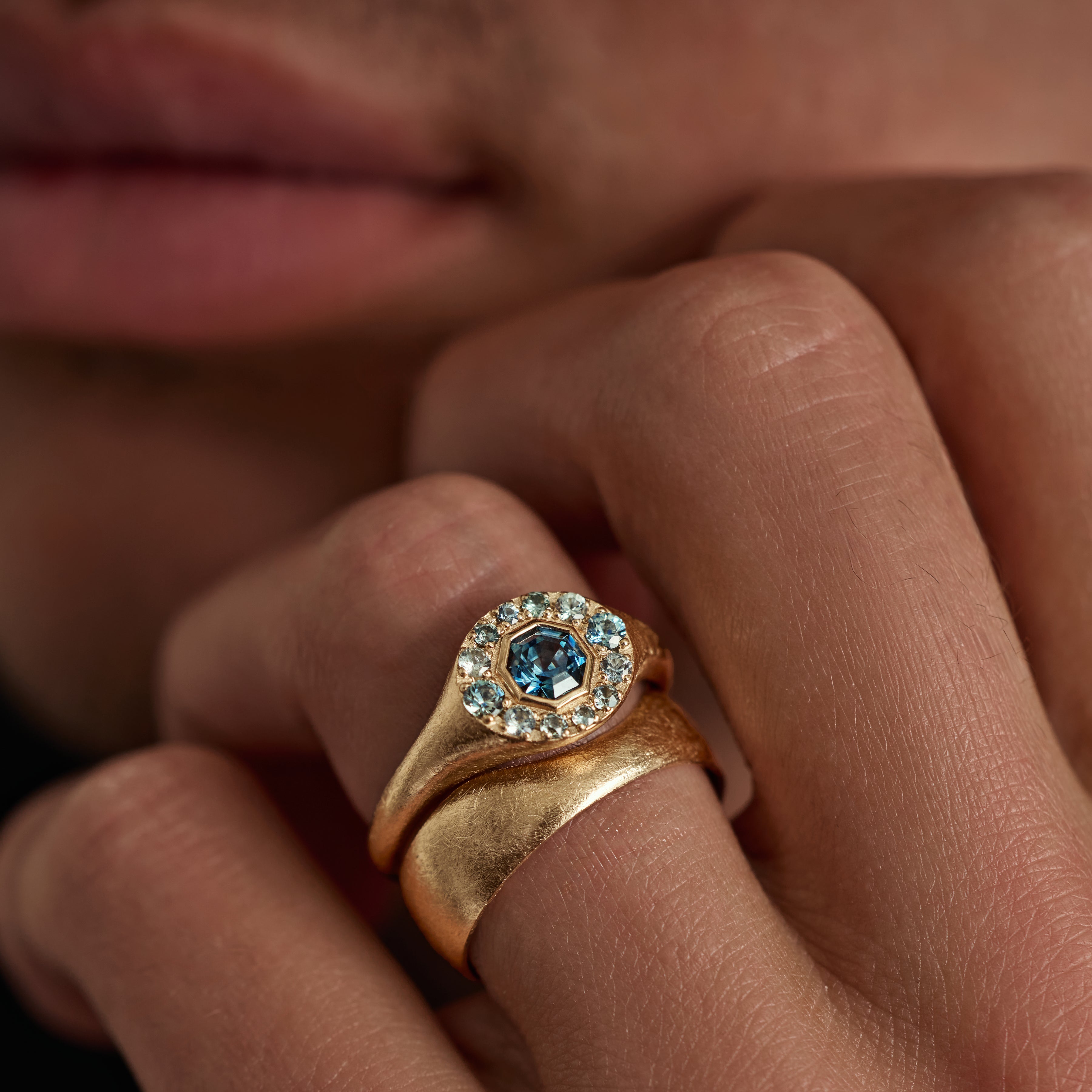 WHIRLPOOL: Sapphire Signet Ring