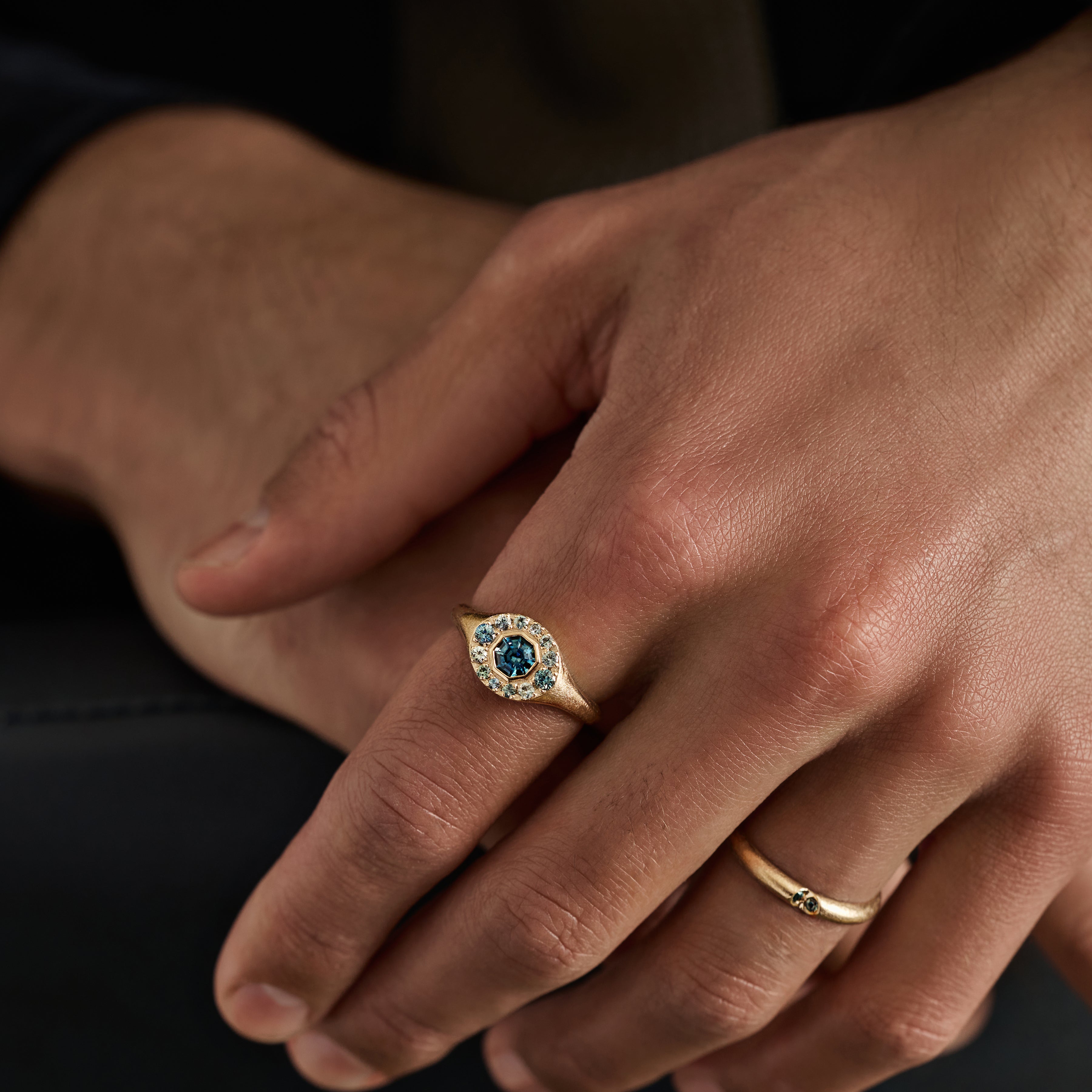 WHIRLPOOL: Sapphire Signet Ring