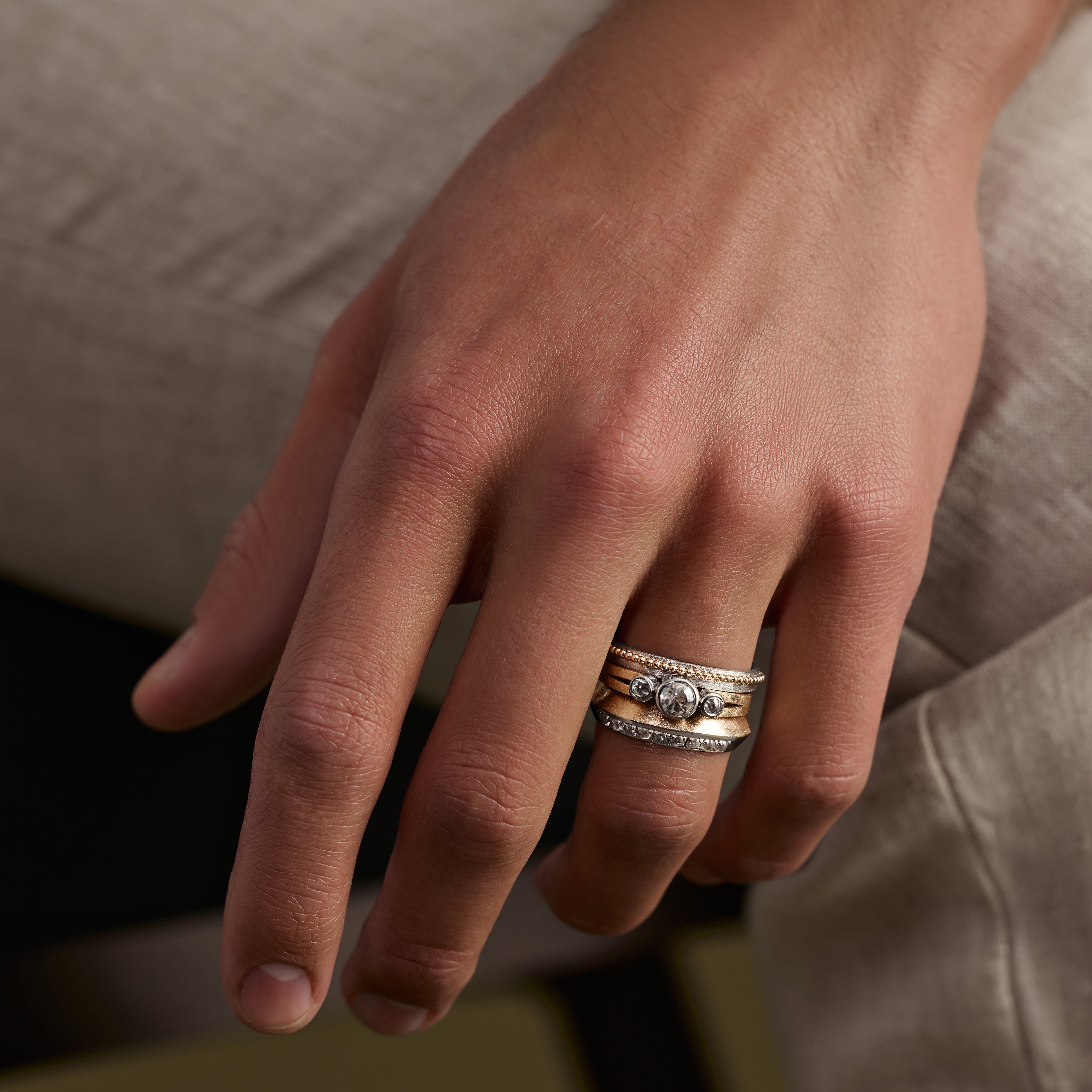 GLACIER: Diamond Three-Stone Ring