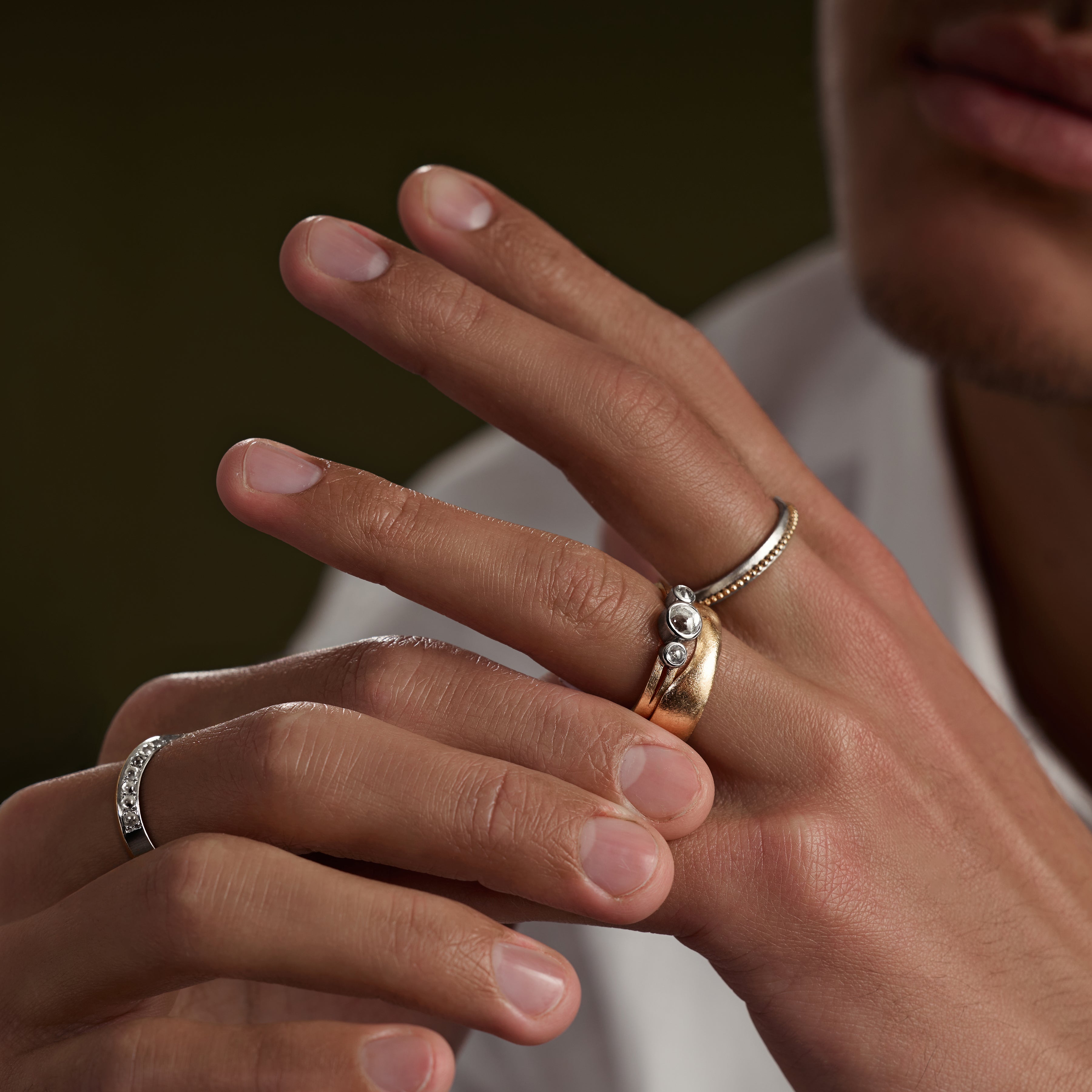 GLACIER: Diamond Three-Stone Ring