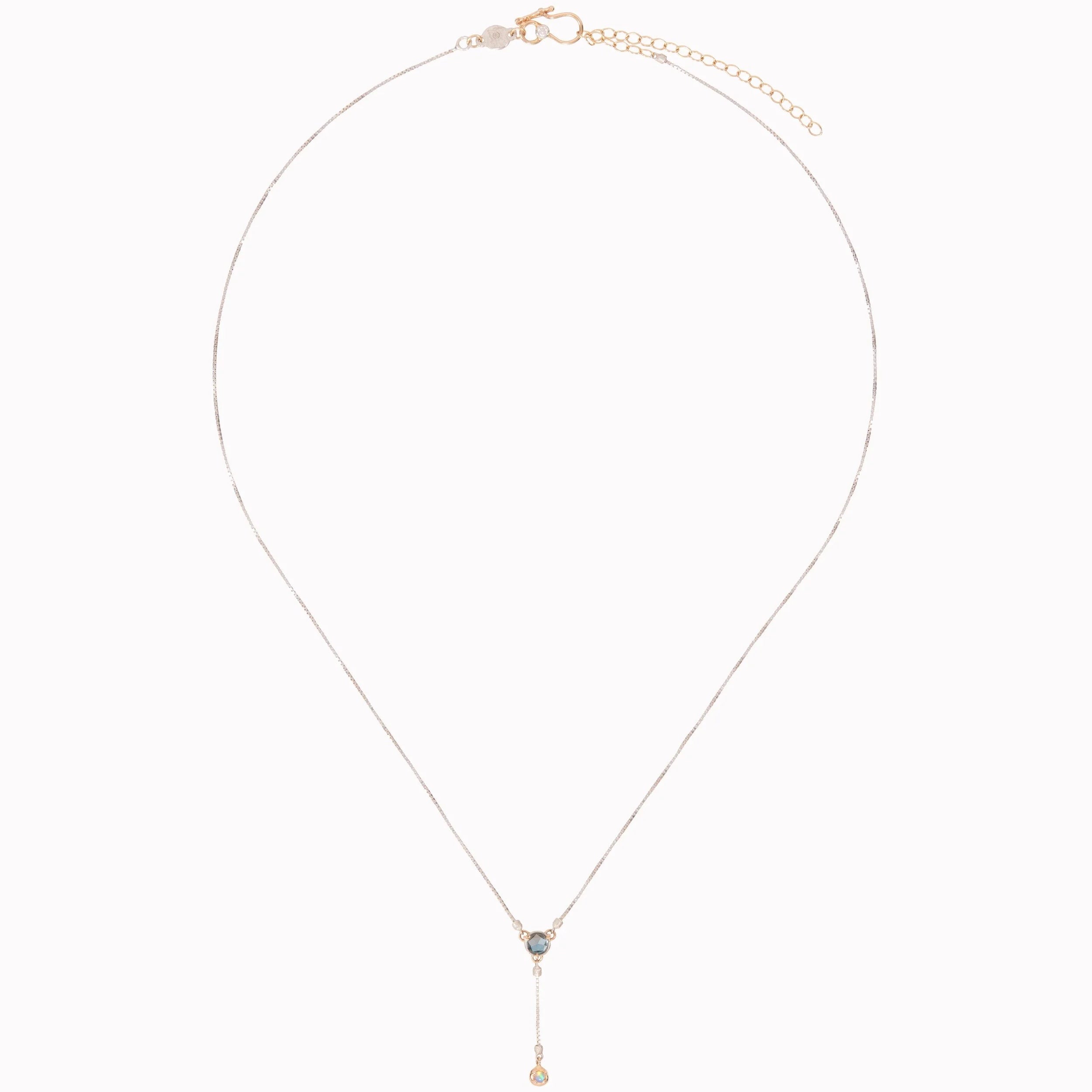 Necklace with a pendant on a white background