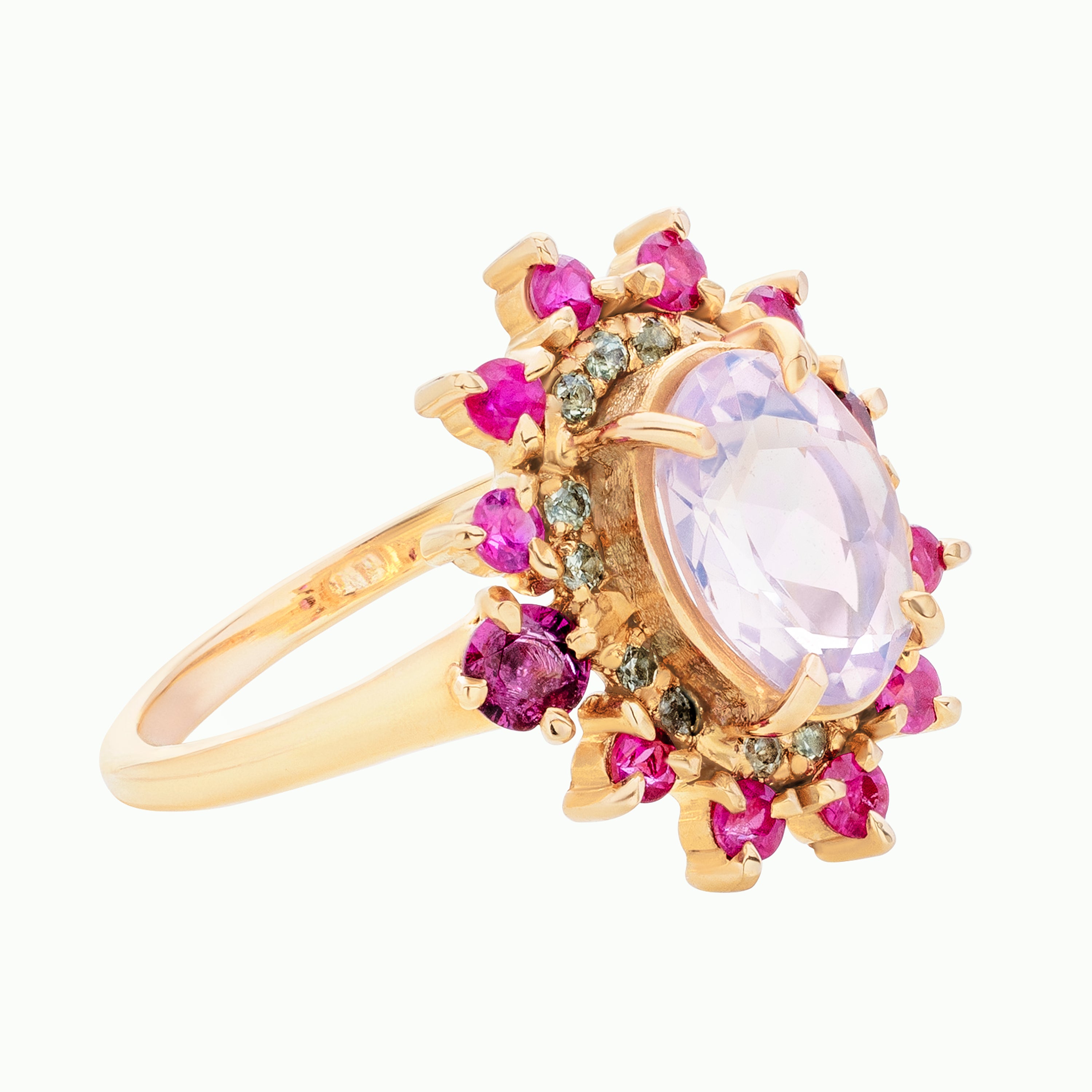 FLORA: Quartz, Ruby, Sapphire, and Garnet Ring