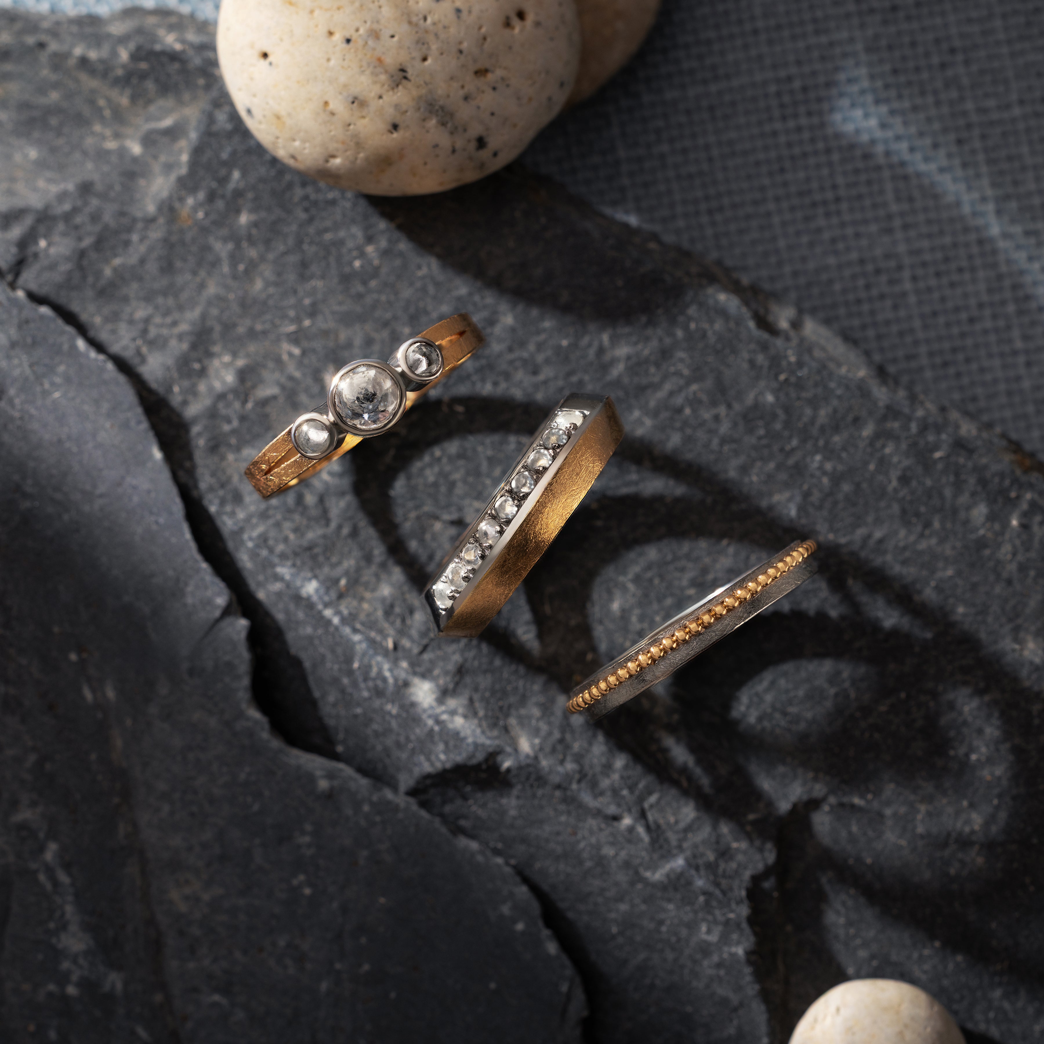 GLACIER: Diamond Three-Stone Ring