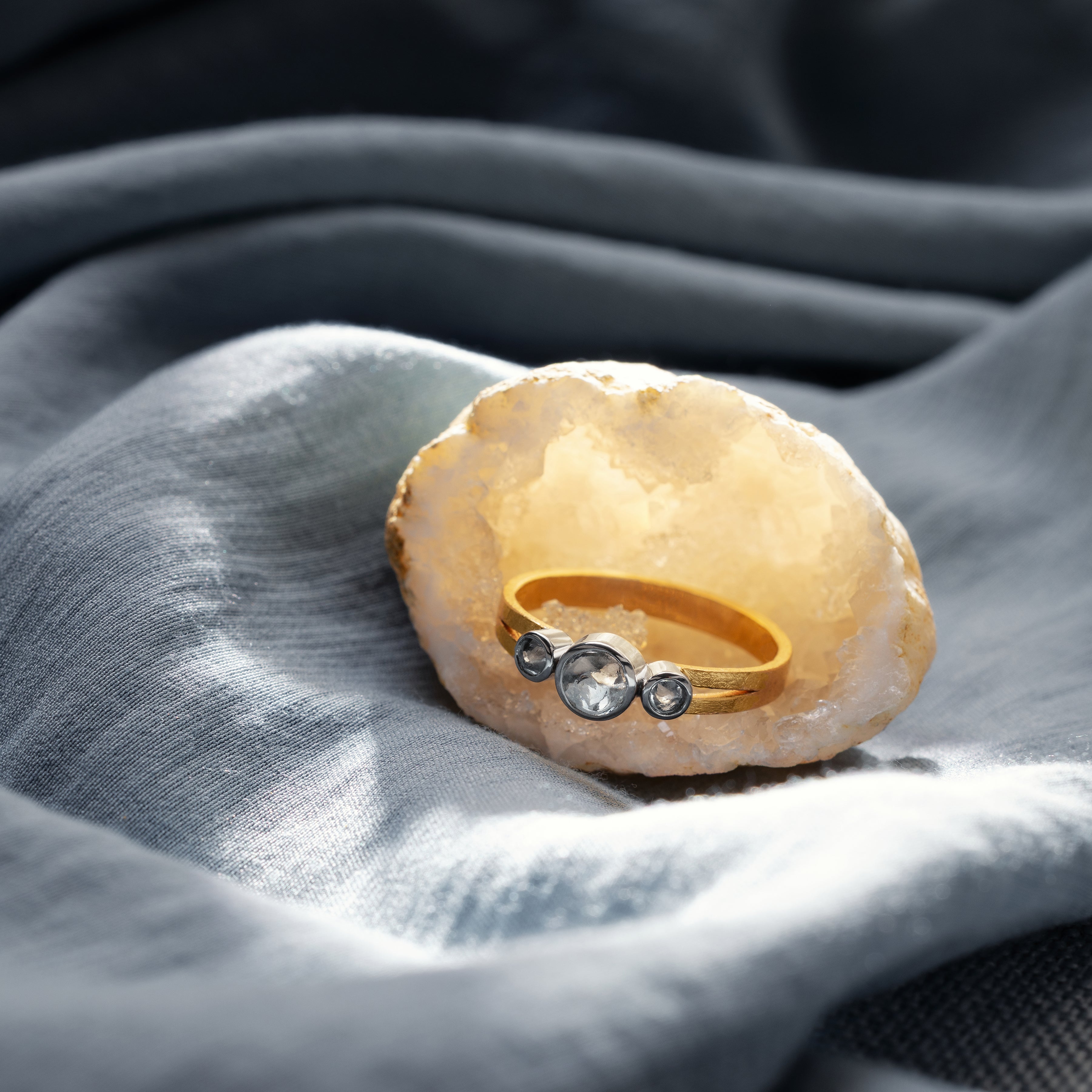 GLACIER: Diamond Three-Stone Ring
