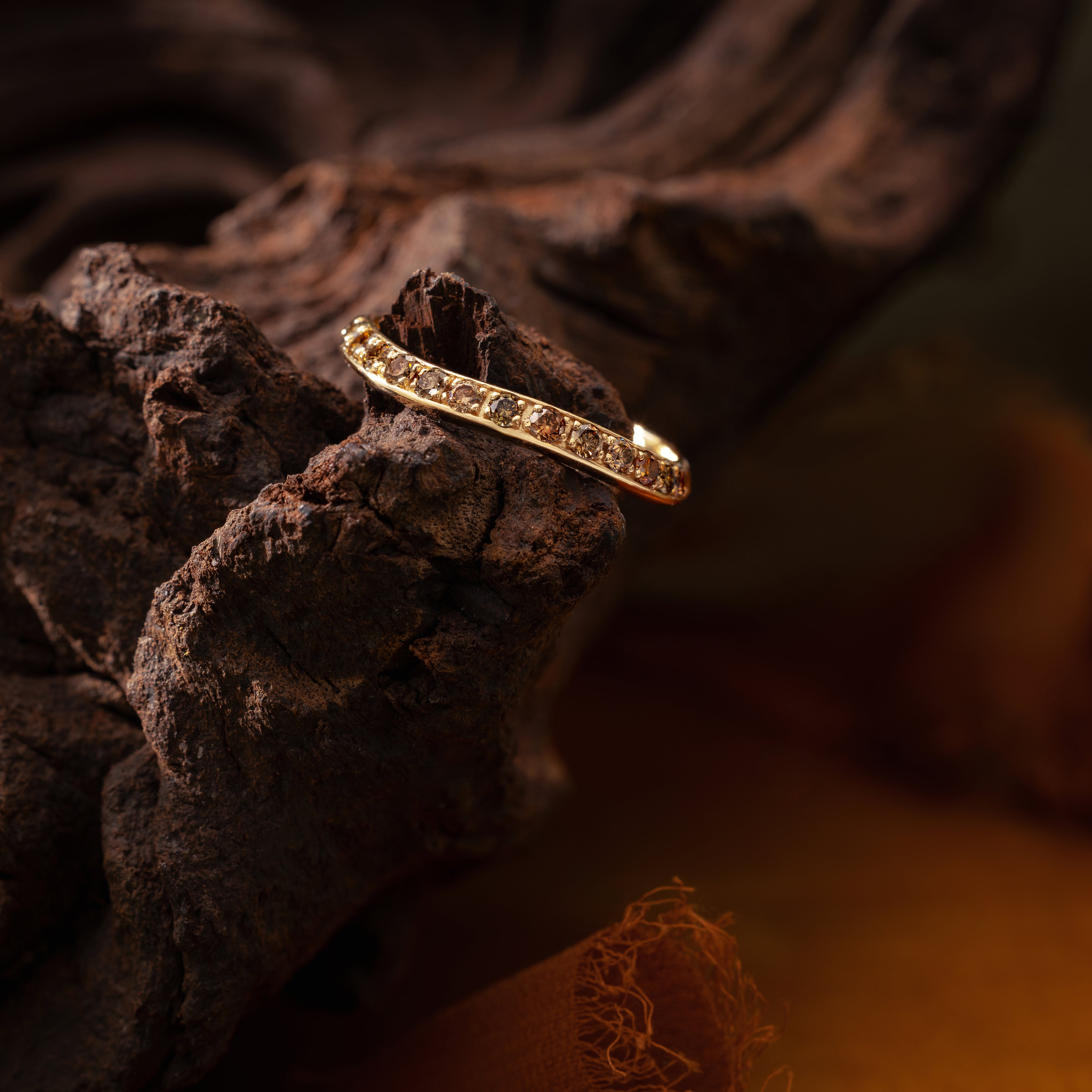 SUNSTROKE: Curved Diamond Eternity Band