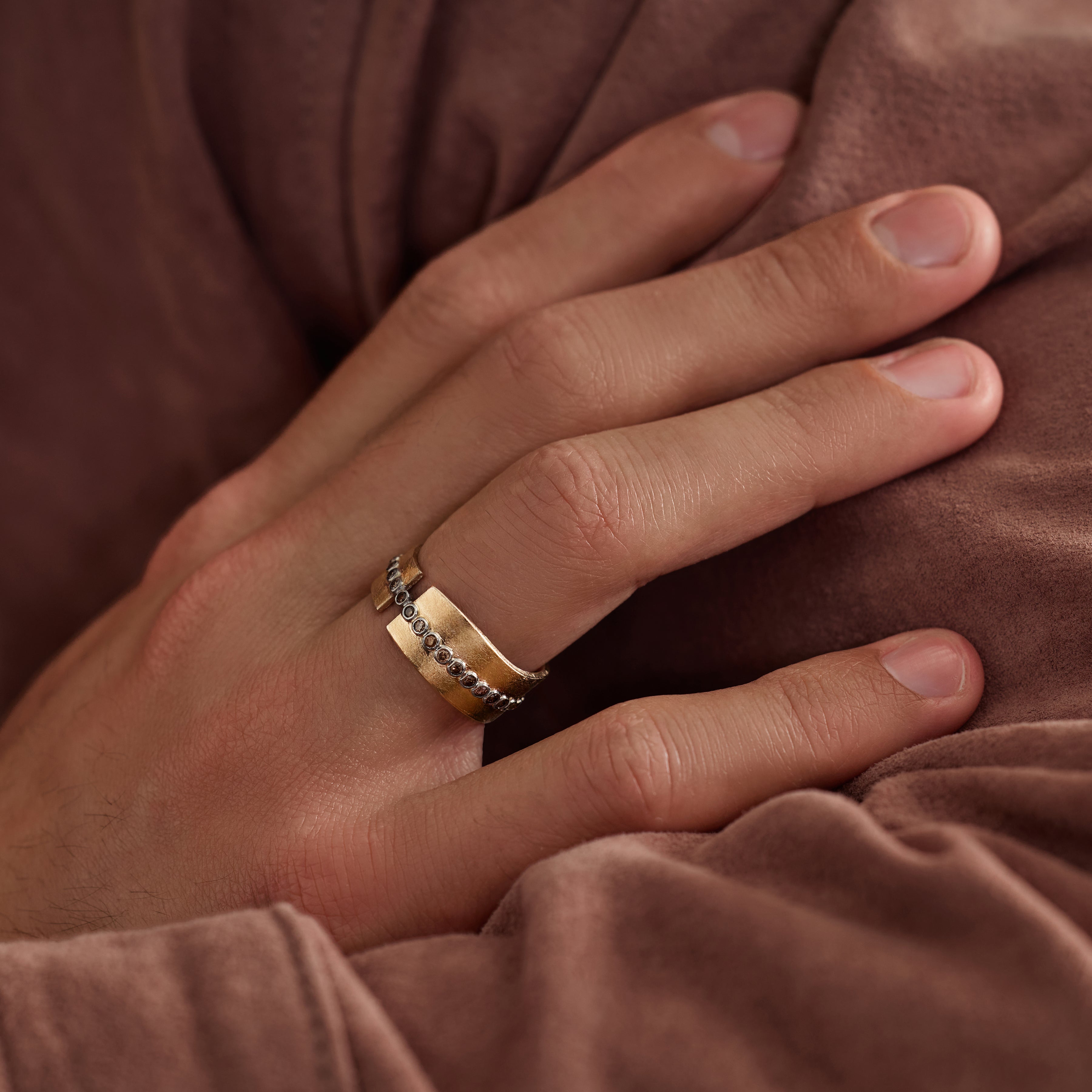 SOLAR FLARE: Wide Diamond Eternity Band