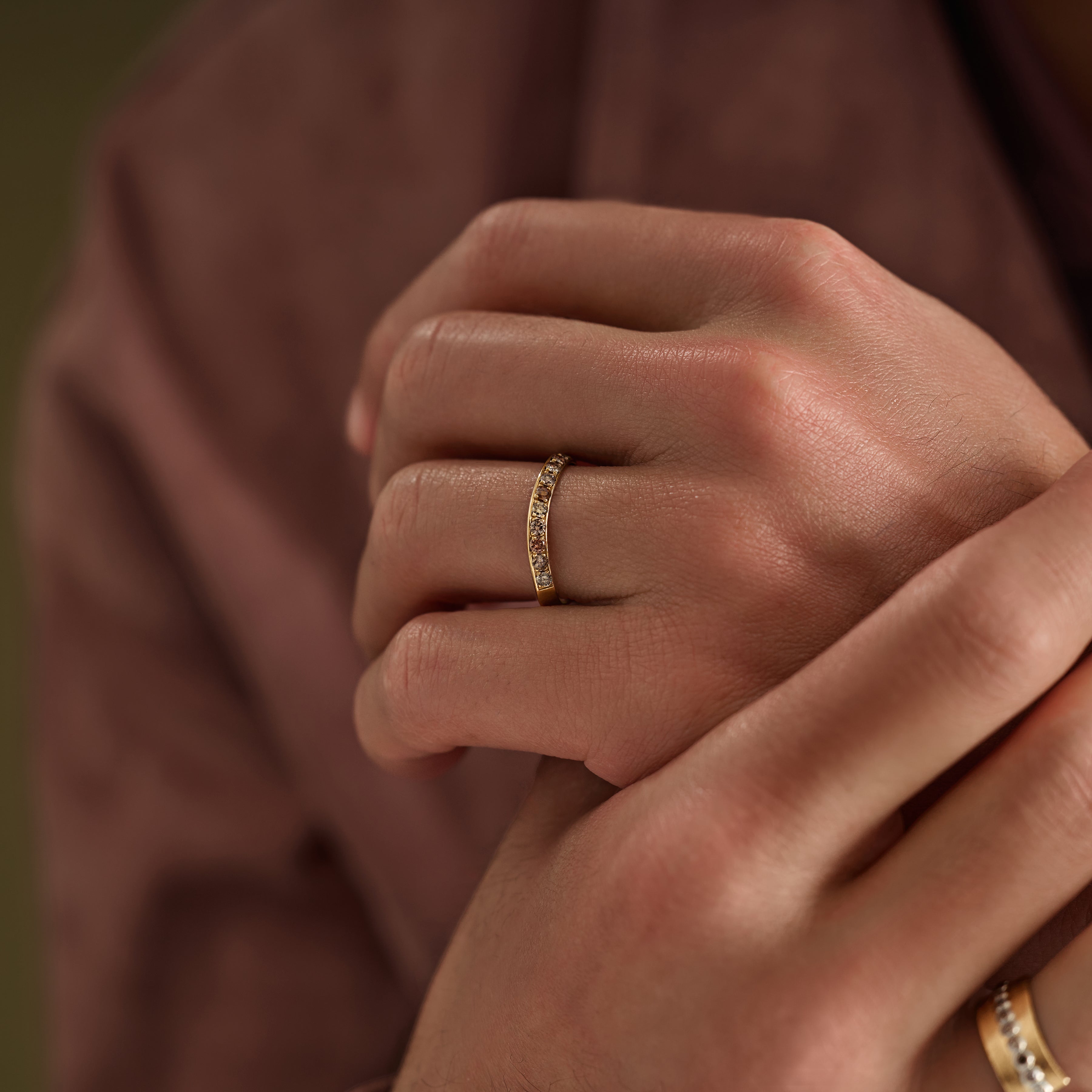 SUNSTROKE: Curved Diamond Eternity Band