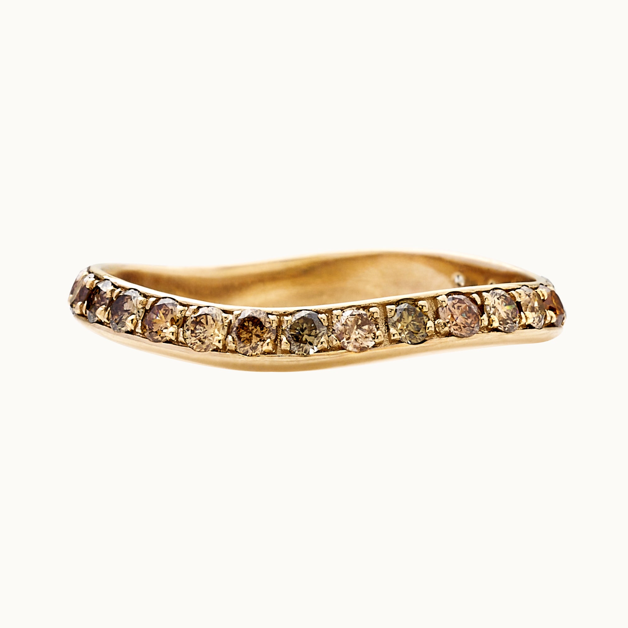 SUNSTROKE: Curved Diamond Eternity Band
