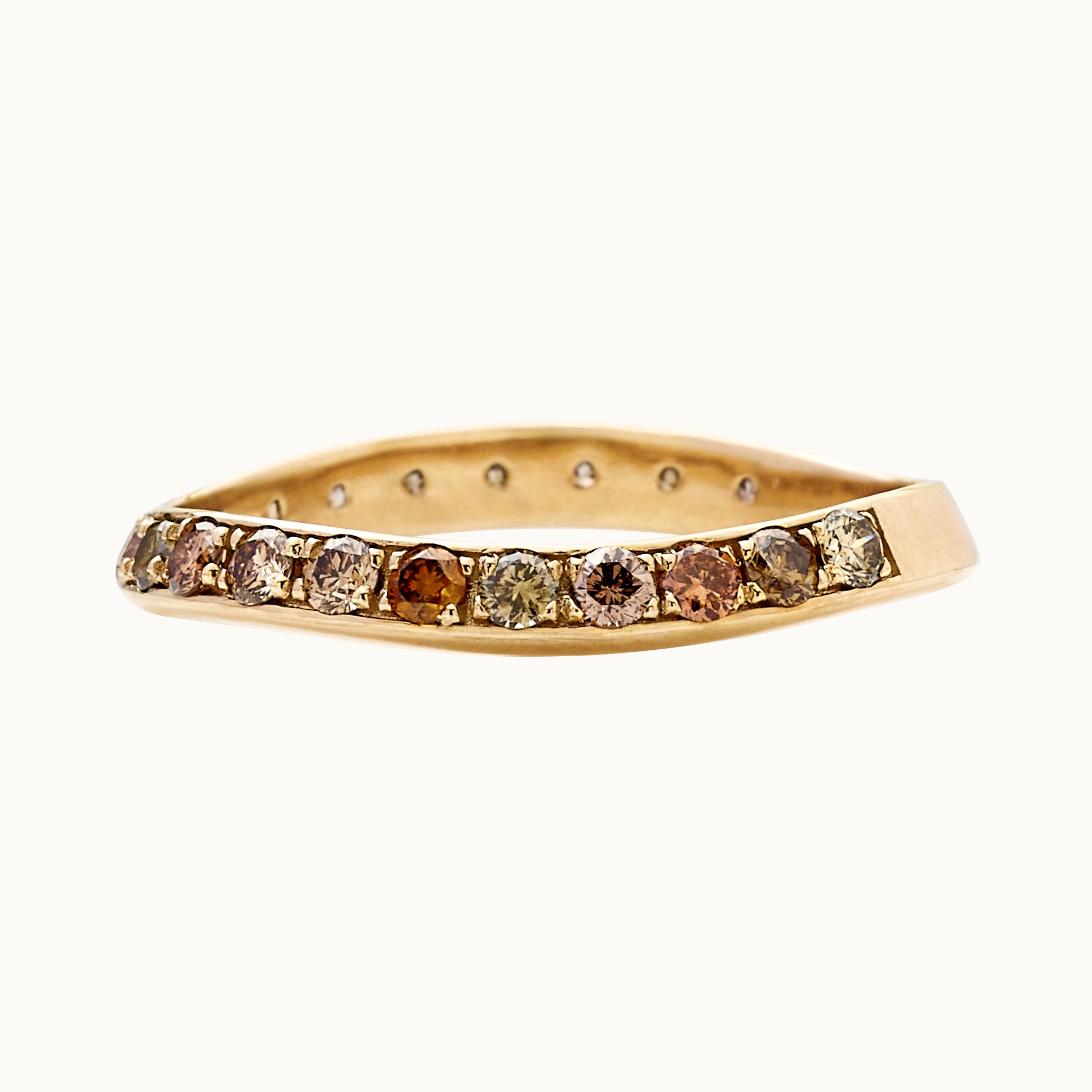 SUNSTROKE: Curved Diamond Eternity Band