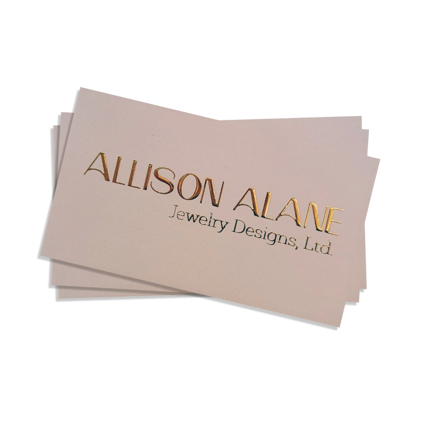 Stack of gift cards with Allison Alane logo
